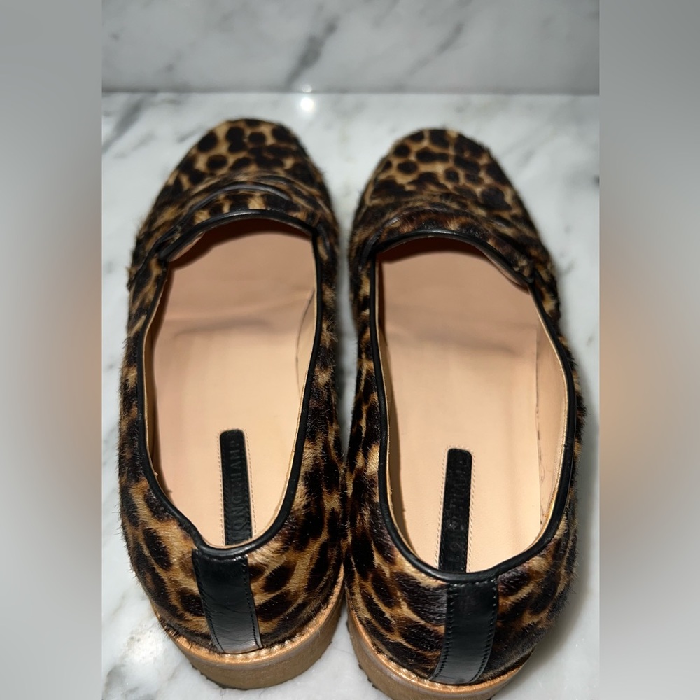 Longchamp Calf Hair Animal Print Penny Loafer size 38 Le Pliage Women - Picture 4 of 11